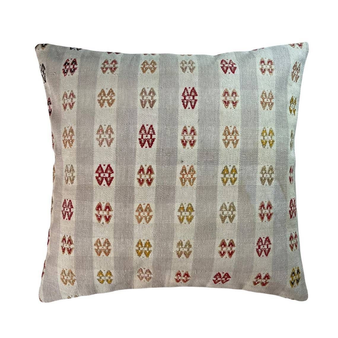 Anatolian Handwoven Kilim Pillow Cushion Cover Kilim Pillow Cover Tribal Pillow Ethnic Kelim Kissenbezug  60x60 Cm Kilim Cushion Cover