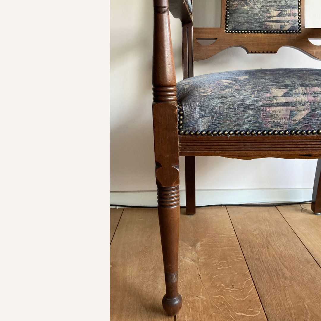Antique English Arts And Crafts Armchair photo vintage