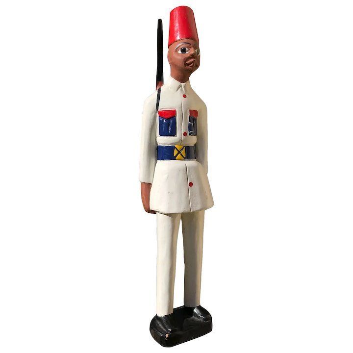 Vintage French Carved Wood Senegalese Foreign Legionary