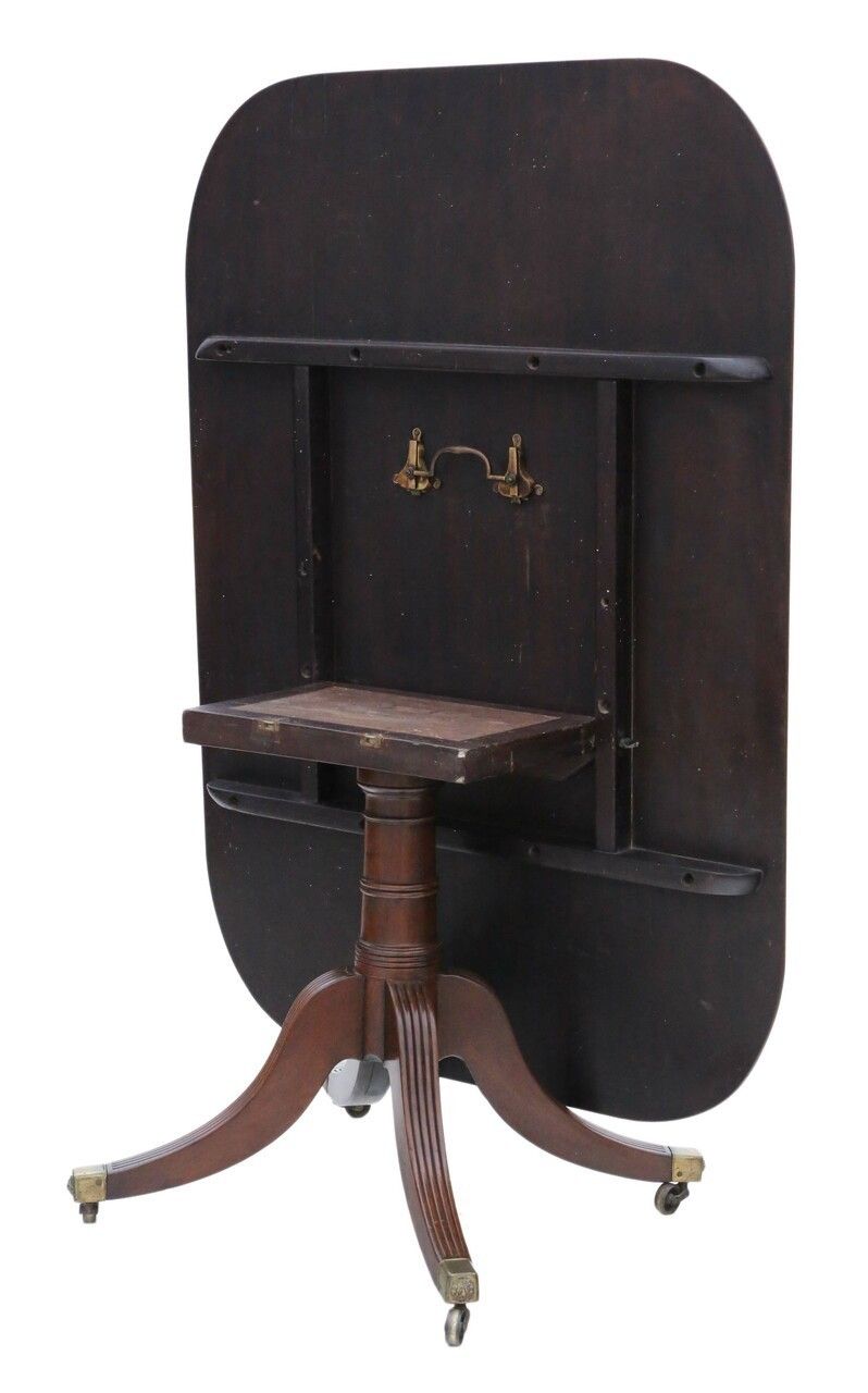 Regency 1825 Mahogany Loo Breakfast Centre Table Tilt Top photo furniture