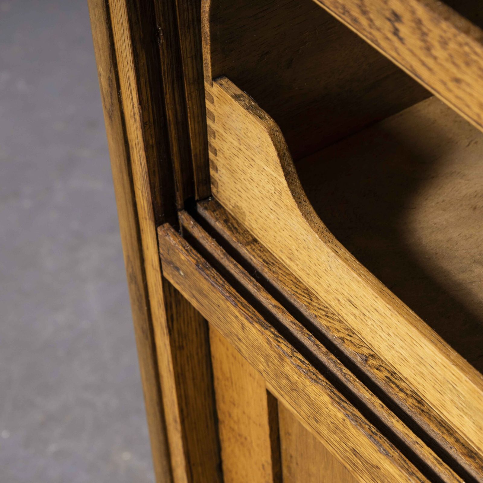 1950’s Tall English Haberdashery Shelved Cabinet – Sixteen Drawers (Model 1244.1) photo furniture