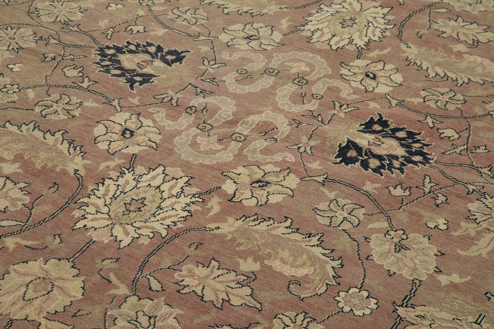 Handmade Wool Oriental Beige Large Oushak Area Rug   400 Cm X 490 Cm photo 15996.0