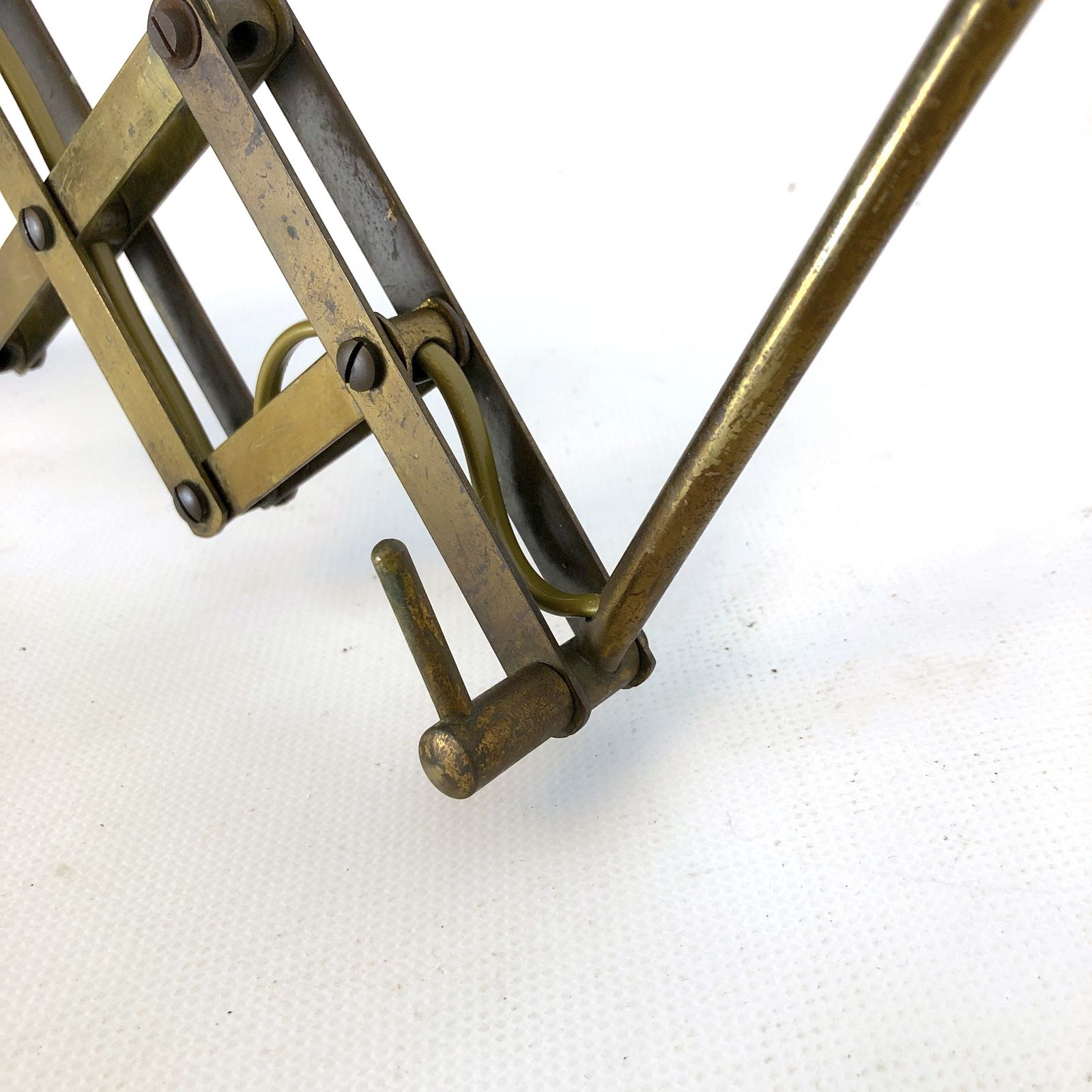 Stilnovo Style, Mid Century Brass Scissor Wall Lamp From 50s photo furniture