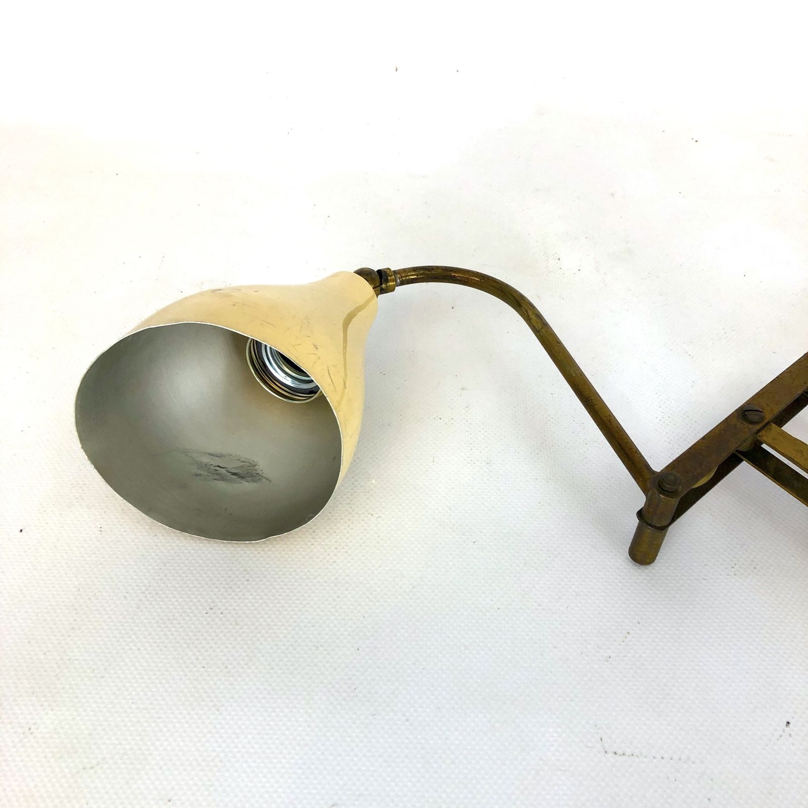 Stilnovo Style, Mid Century Brass Scissor Wall Lamp From 50s photo 1062.75