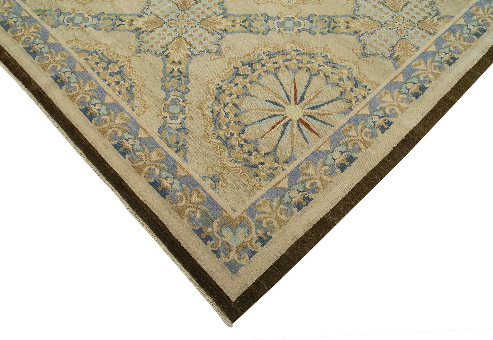 Hand Knotted Oriental Beige Large Oushak Rug   417cm X 614cm photo Textiles