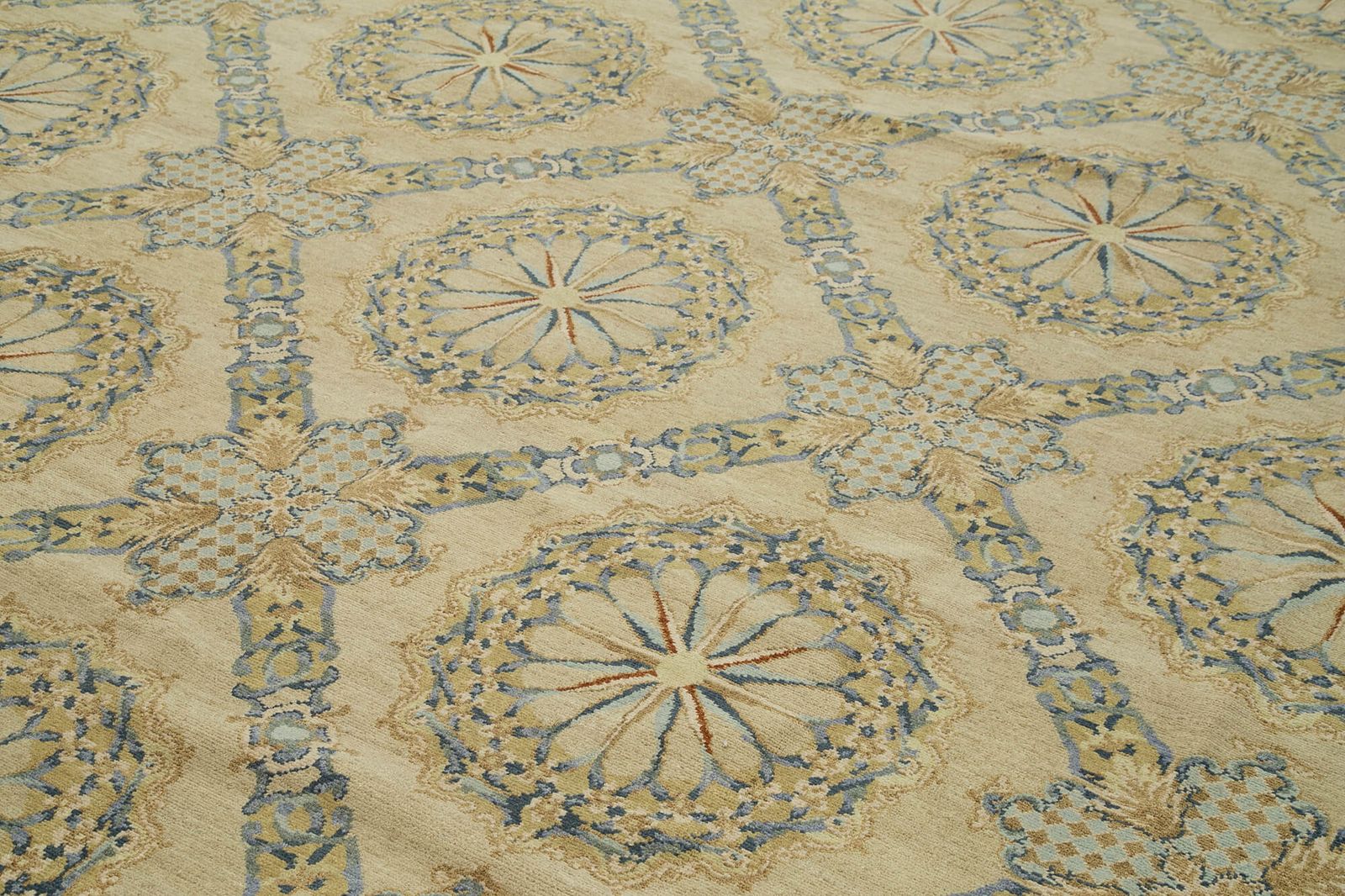 Hand Knotted Oriental Beige Large Oushak Rug   417cm X 614cm photo 20969.0