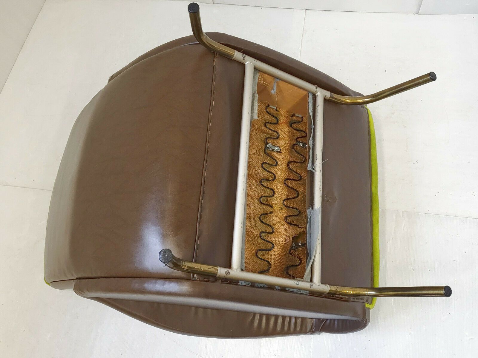 Vintage Fauteuil Ca. Jaren 1960, In De Stijl Van Marco Zanuso, Bruin Vinyl photo buy
