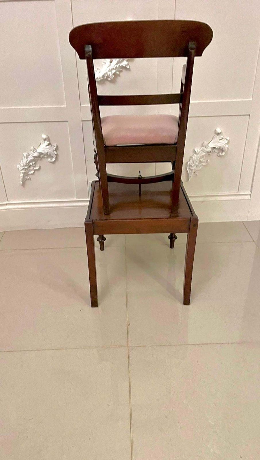 Unusual Antique William IV Quality Mahogany Child’s Armchair And Stand photo 1414.0