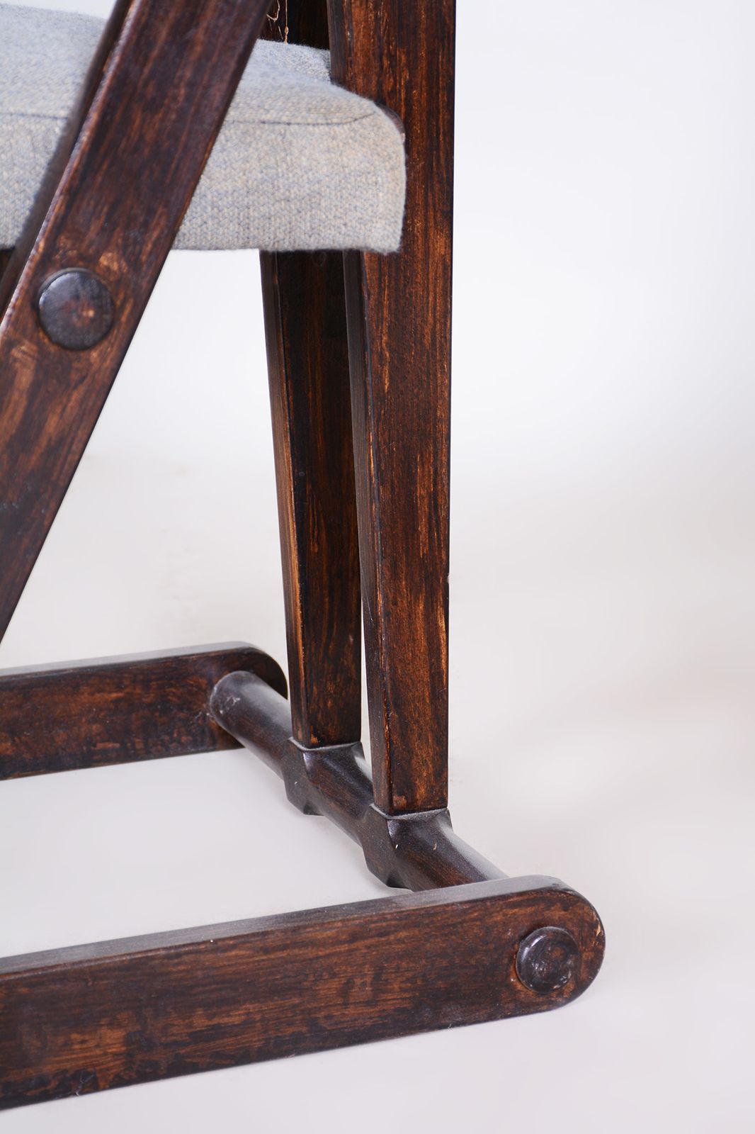photo for sale Pair Of Avant Gard Armchairs. Made In 1940s Czechia. Original, Non Restored.