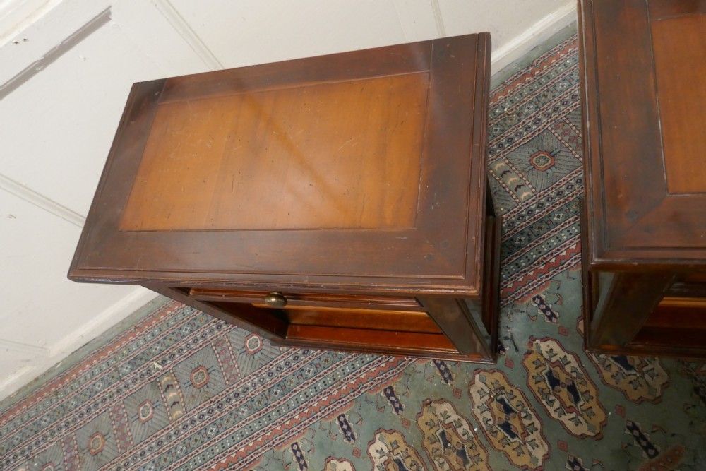 A Pair Of French 2 Tone Fruitwood Bedside Cupboards Or Night Tables photo 774.0