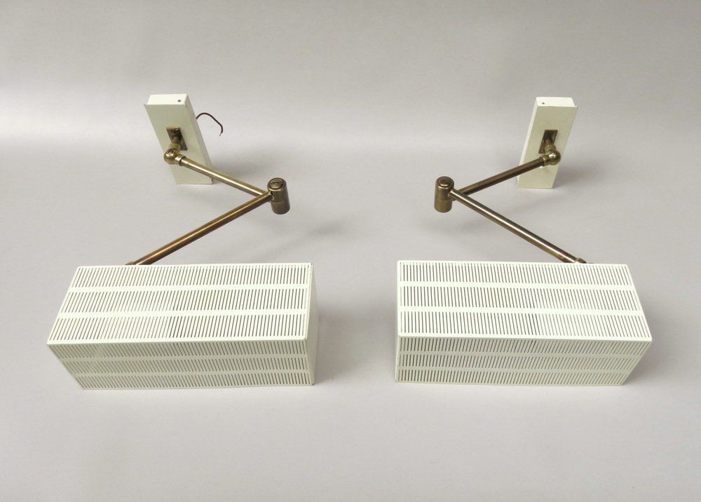 Beige Kubus Wall Lights By Max Bietenholz For Bünte & Remmler, 1960s, Set Of 2 photo vinterior