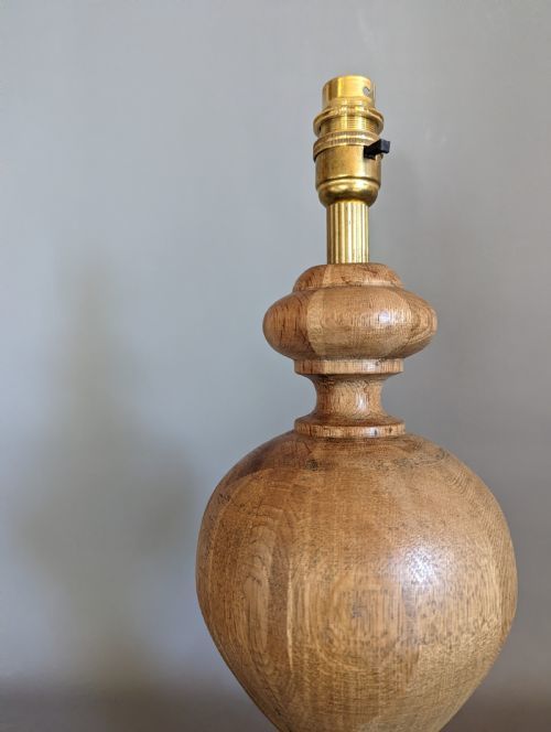 Oak Turned Table Lamps   3 Available photo 85.0