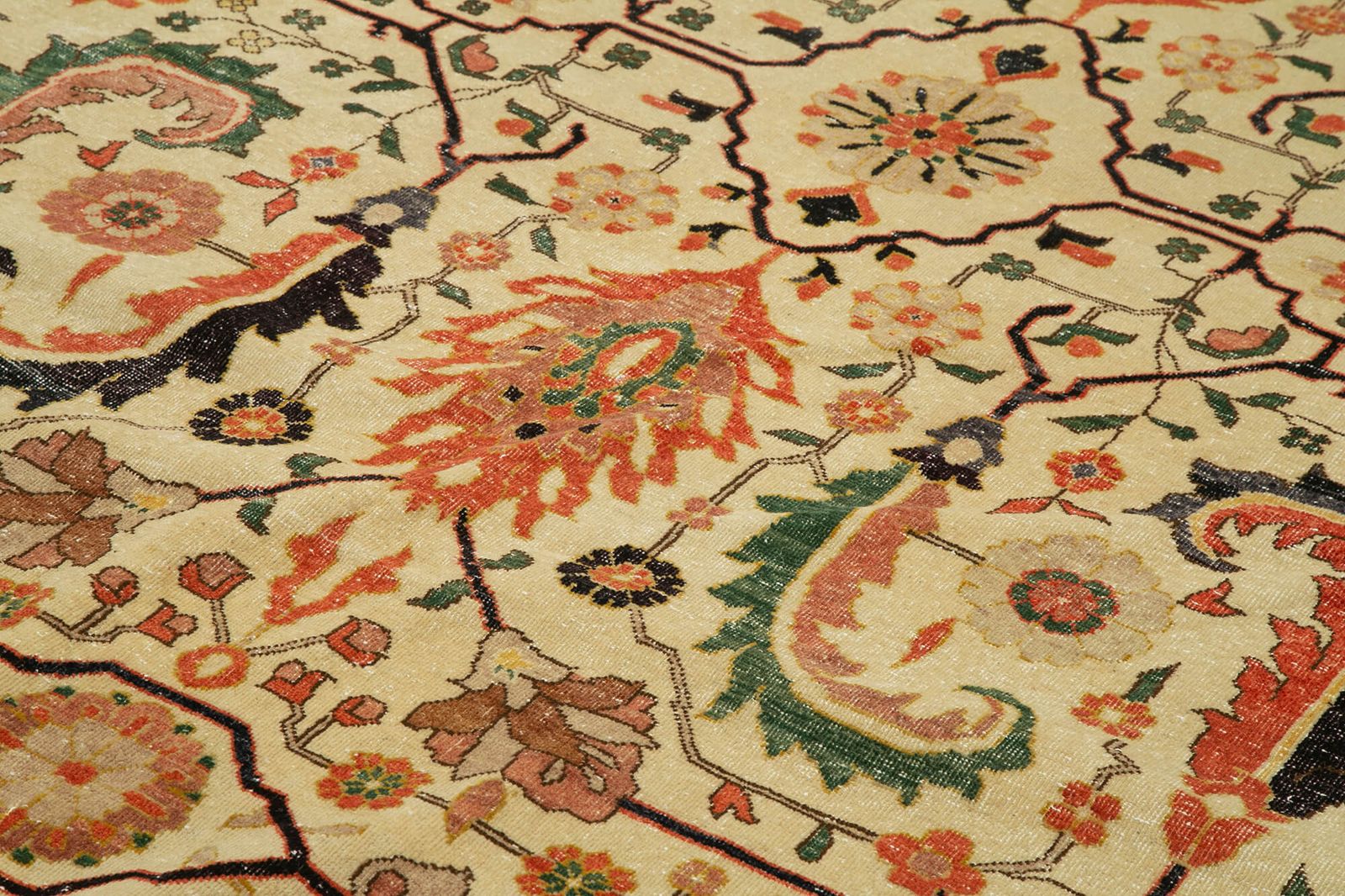 Oriental Hand Knotted 2000s 420 Cm X 537 Cm Orange Large Oushak Carpet photo 18471.0