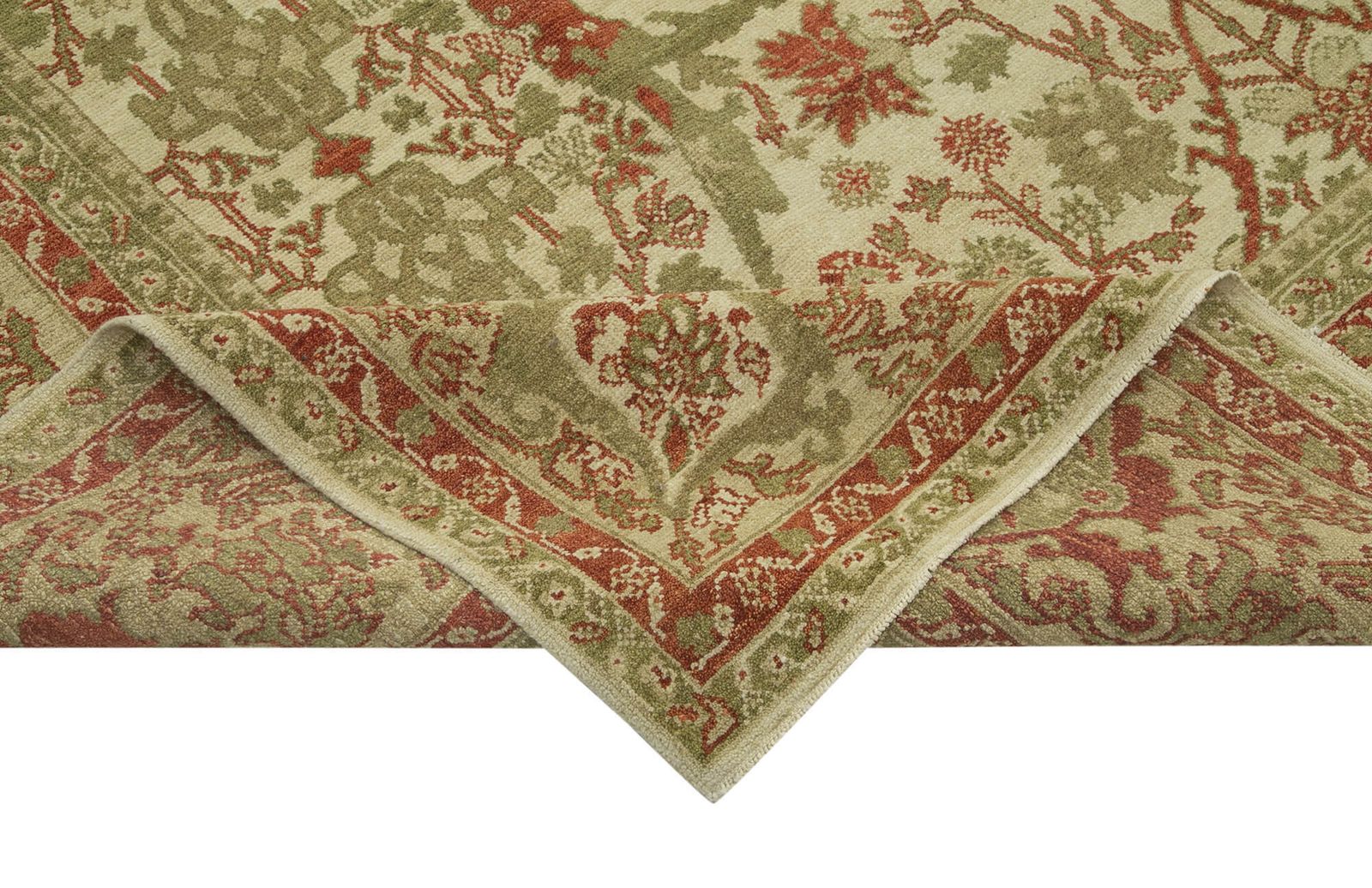 Oriental Handmade 2000s 367 Cm X 560 Cm Beige Large Area Oushak Rug photo vinterior