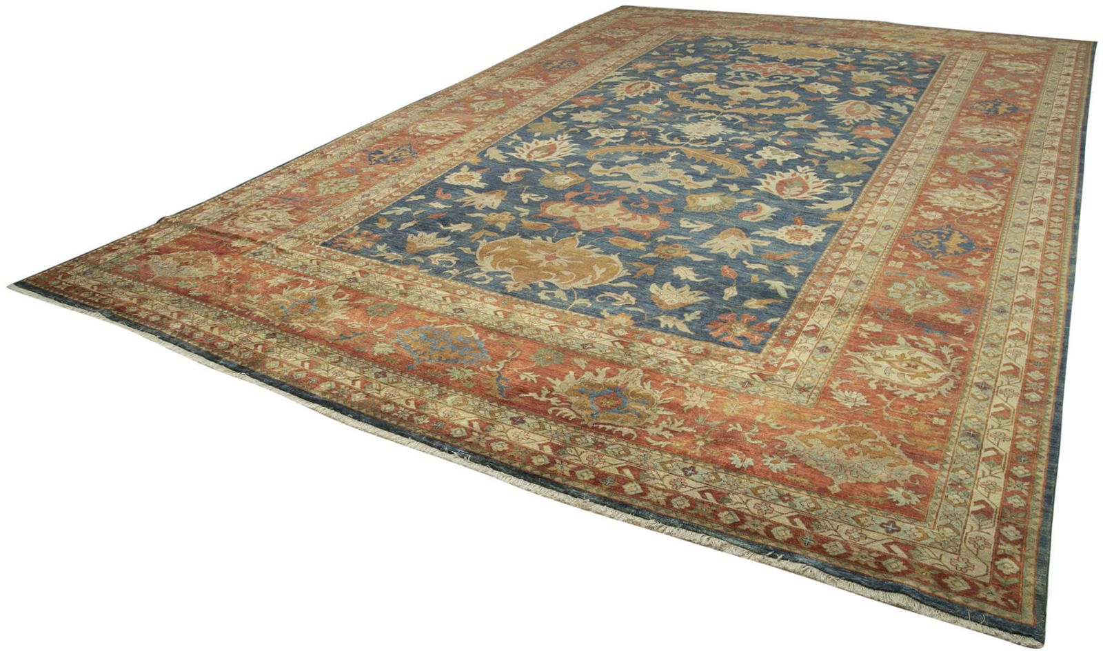 One Of A Kind Oriental Hand Knotted 2000s 367 Cm X 530 Cm Oushak Large Area Rug photo for sale