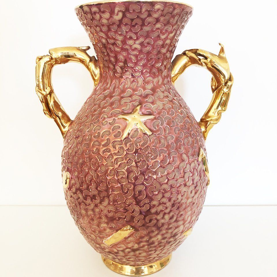 Sculptural Ceramic Vase From Arista, 1960s