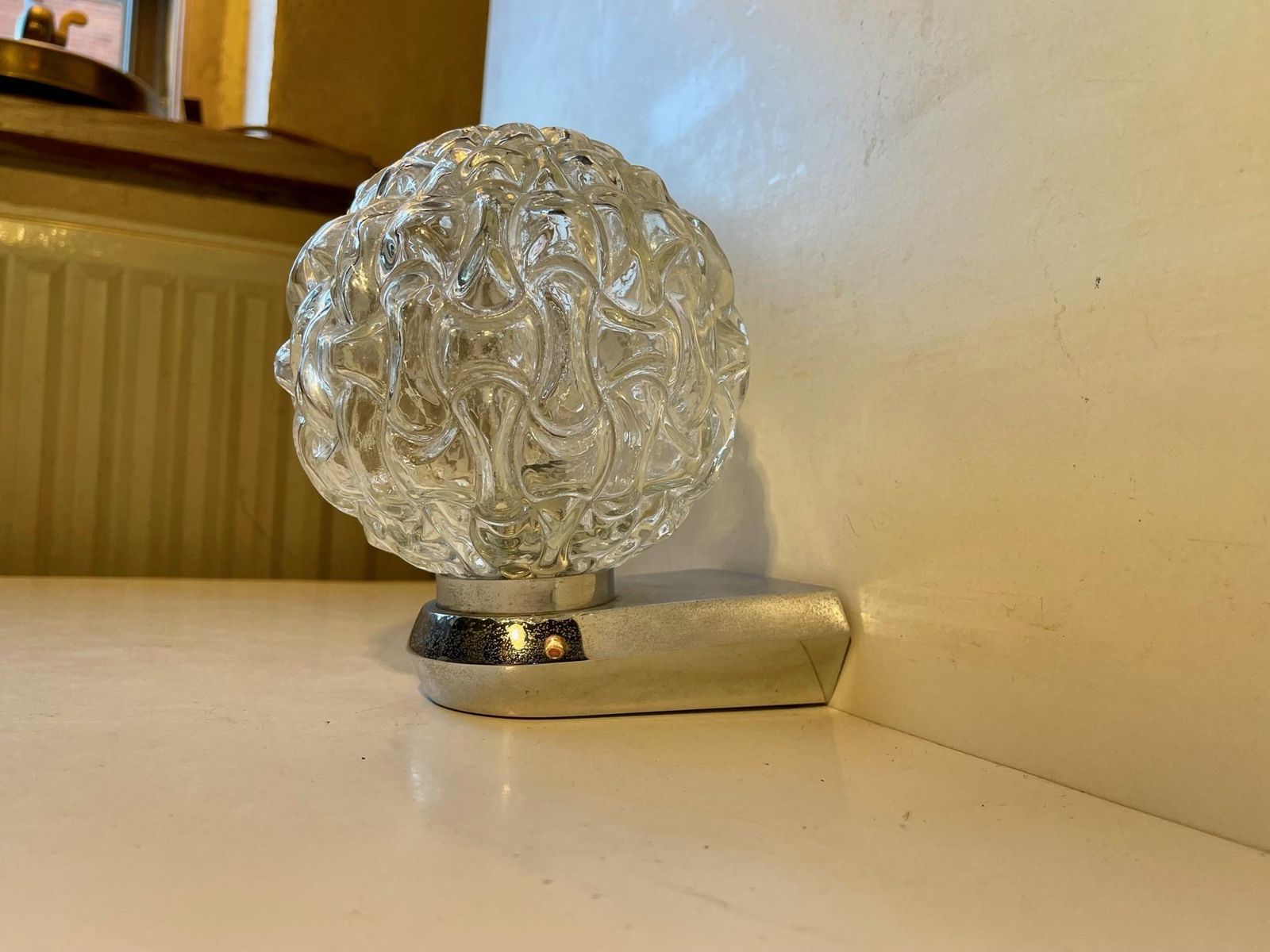 Scandinavian Space Age Bathroom Wall Sconce 1970s photo for sale