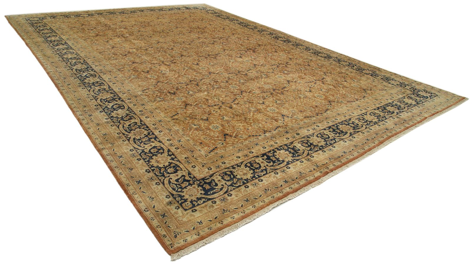 Oriental Hand Knotted 2000s 394 Cm X 546 Cm Orange Large Oushak Carpet photo furniture