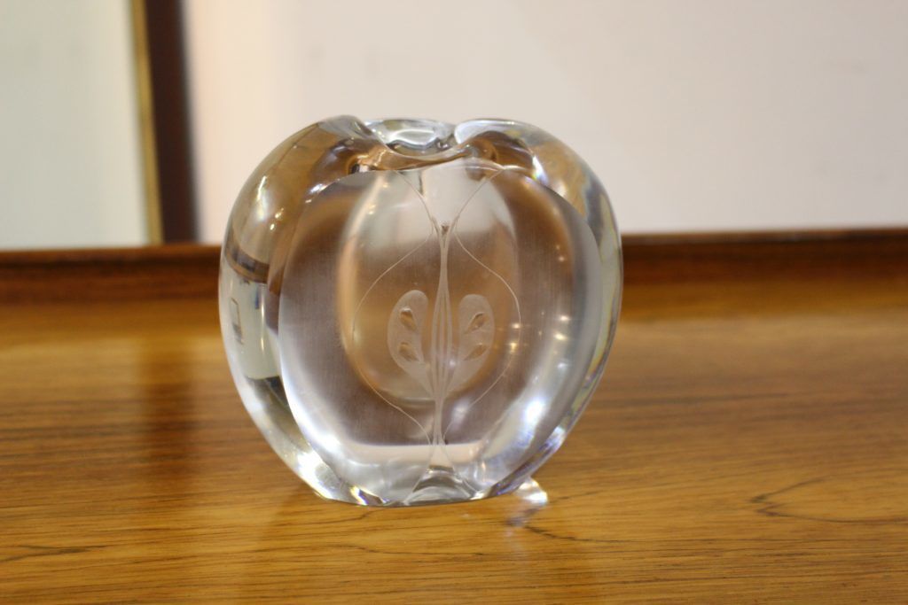 Rare Kosta Glass Apple Vase Lg277 By Vicke Lindstrand photo Home Decor