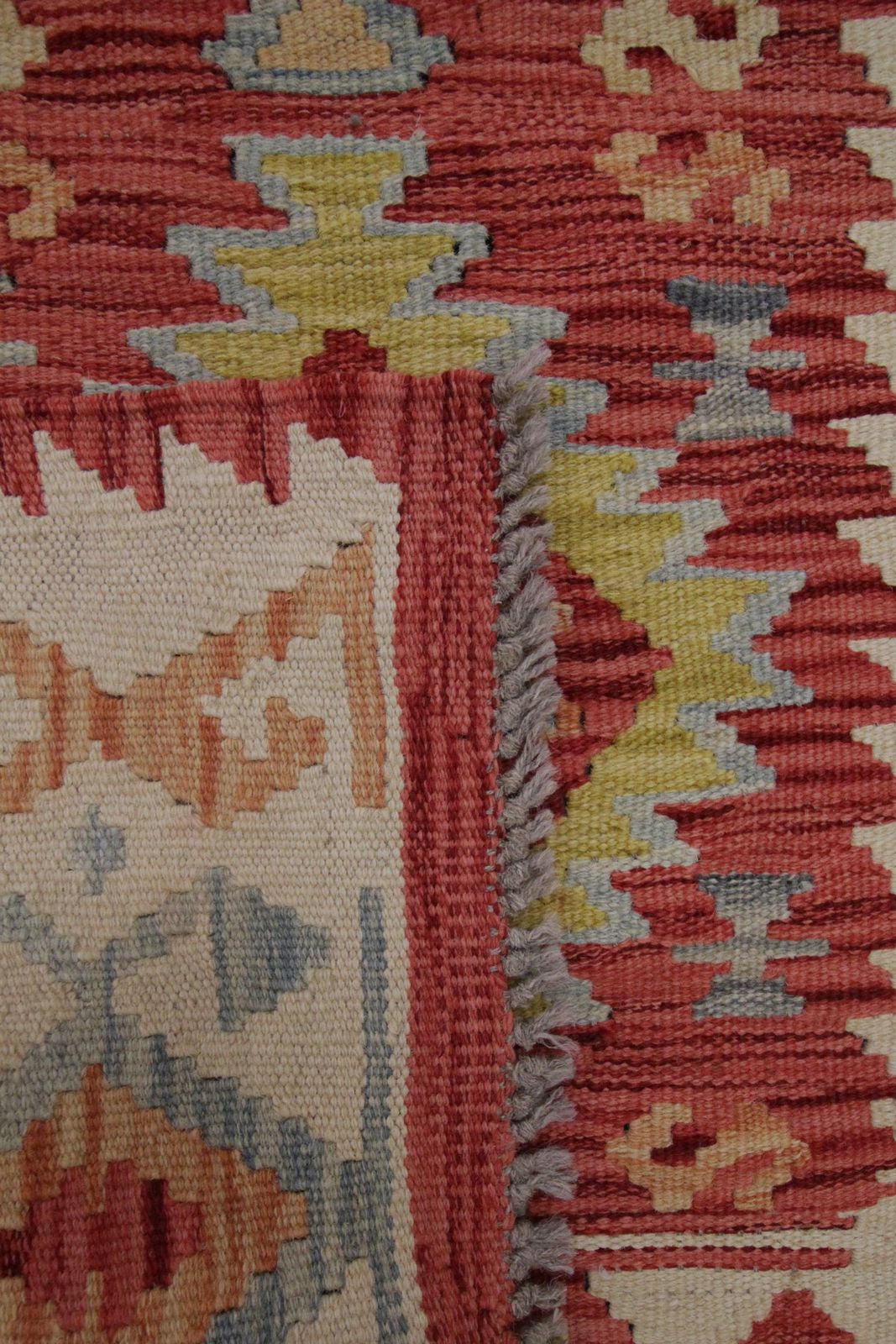 Traditional Scandinavian Red Kilims Wool Area Geometric Carpet Tribal Kilim Rug photo 294.0