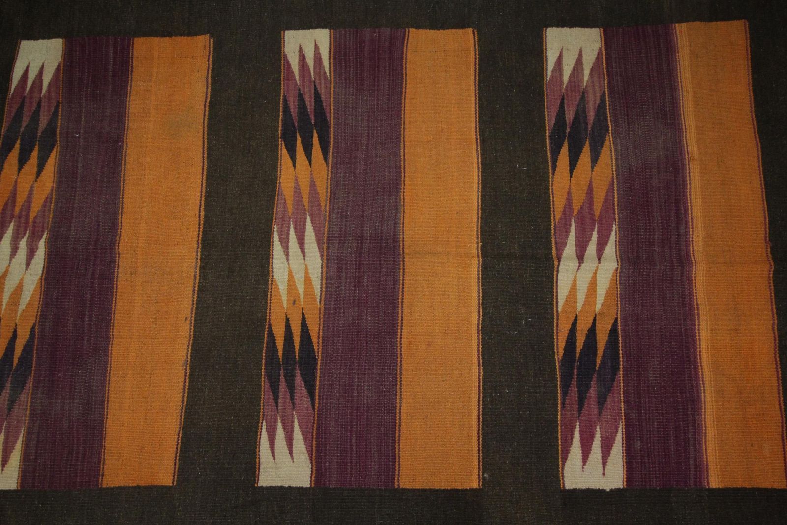 Antique Rugs Modern Striped Kilim Rug, Geometric Carpet Wool Area Rug photo 2450.0