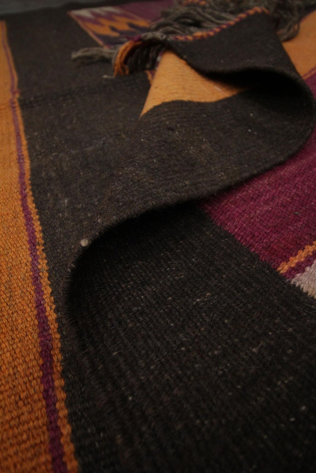 Antique Rugs Modern Striped Kilim Rug, Geometric Carpet Wool Area Rug photo vinterior