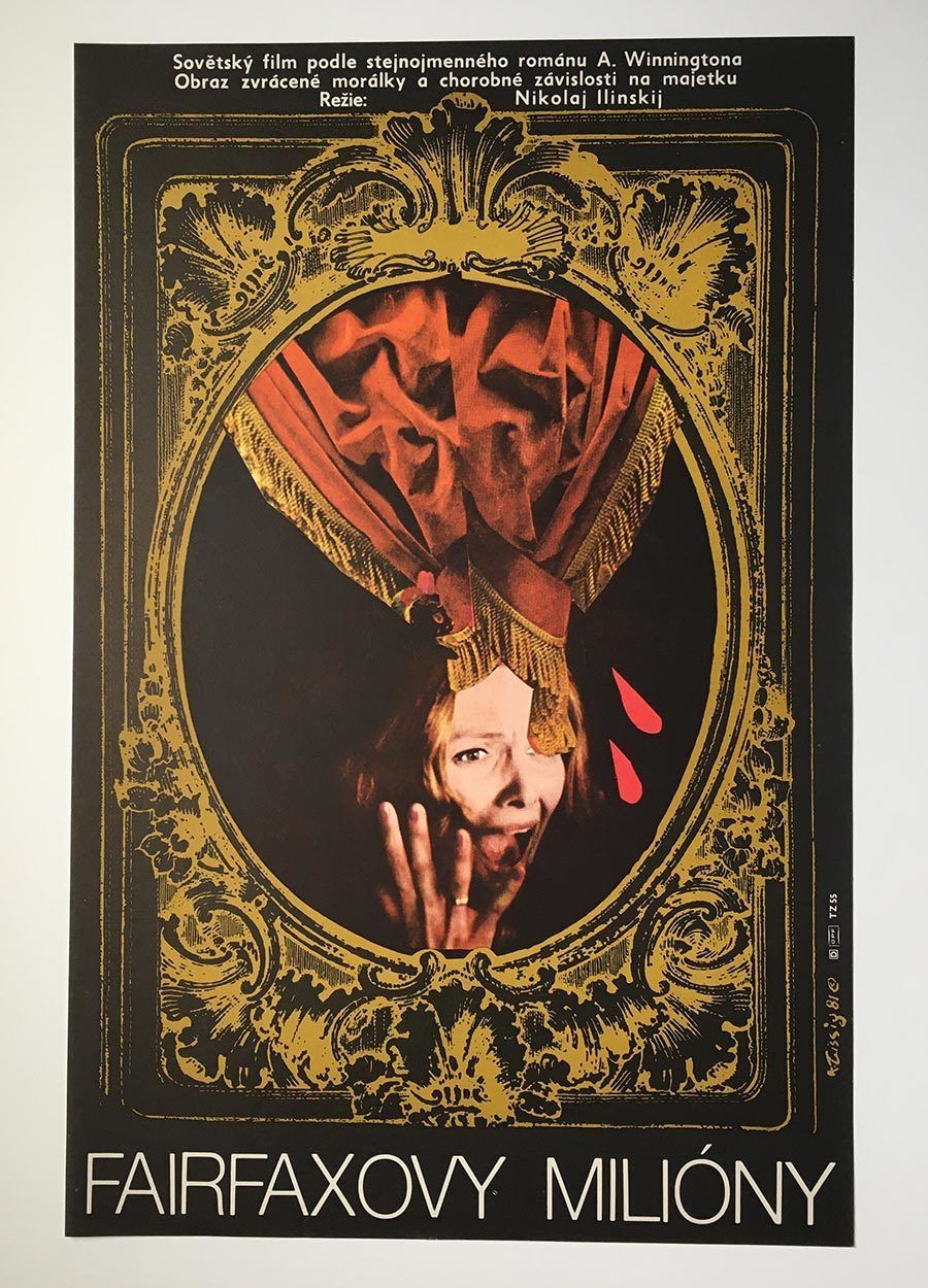 Original Film Poster, Fairfax’s Millions, Karel Teissig, 1981, Genuine Czech Vintage Print