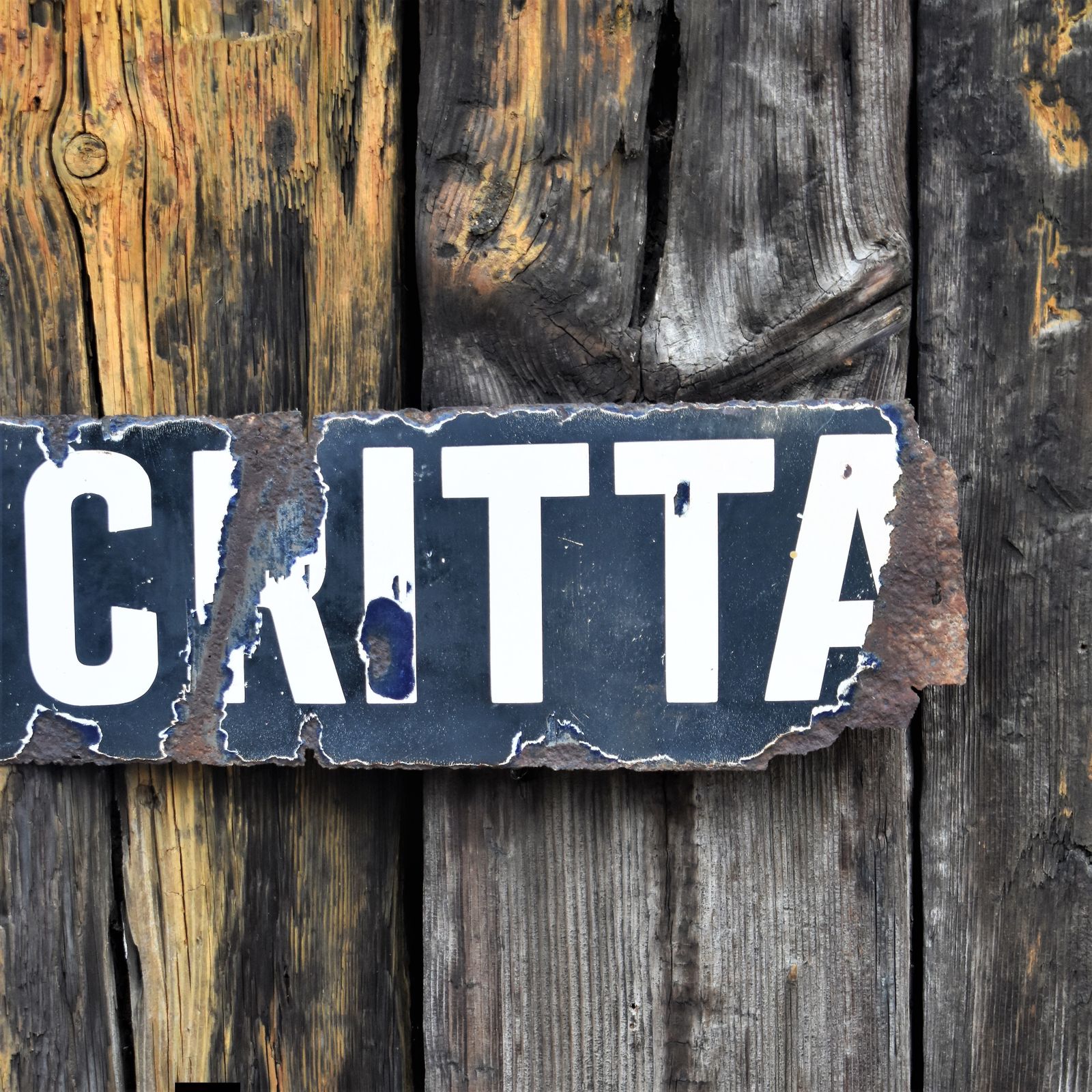 Antique Vintage Original Jones & Critta Enamel Shop Advertising Wall Sign photo for sale