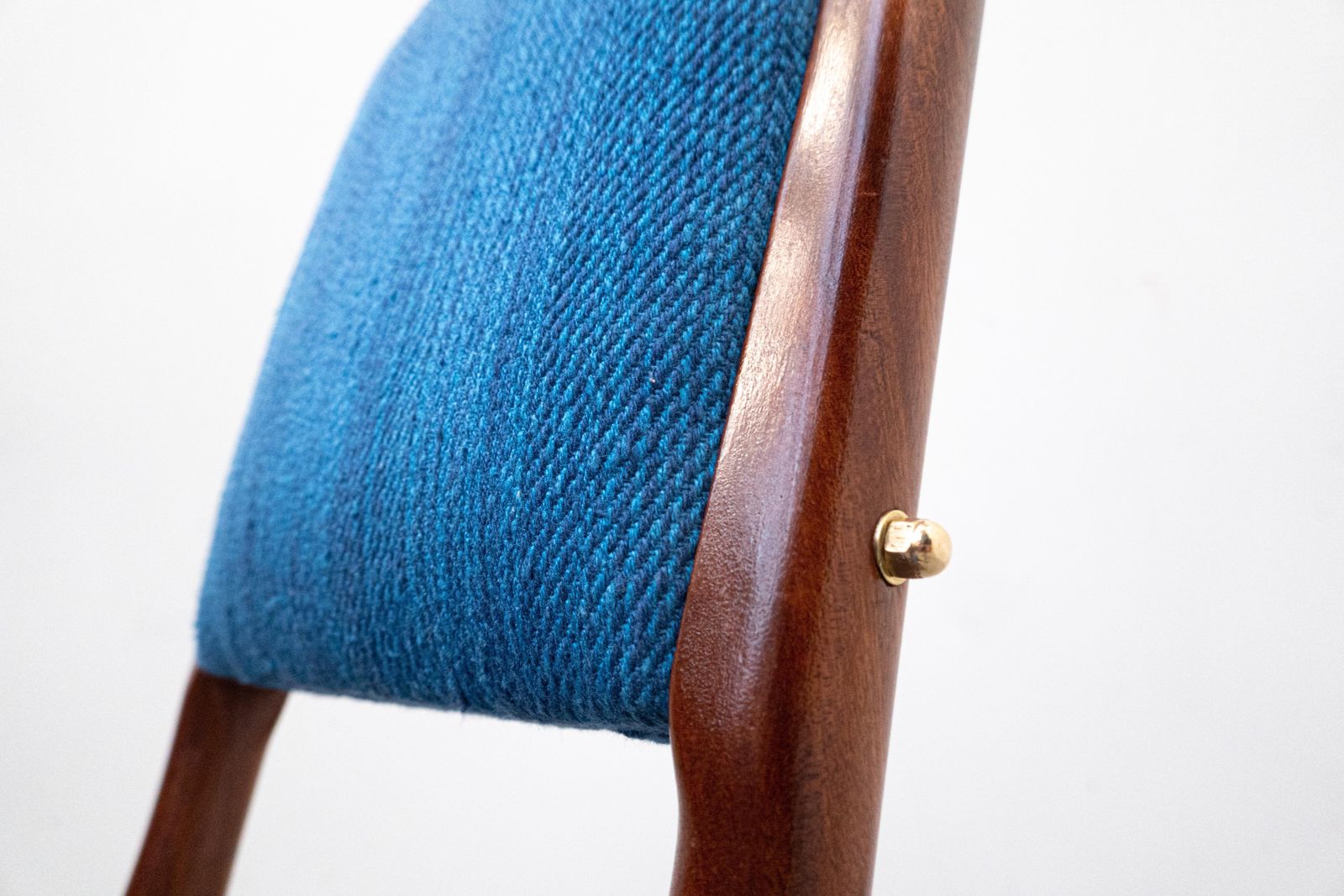 Set Of 6 Blue Chairs Model 634 By Carlo De Carli For Cassina, Italy , 1950s photo vintage