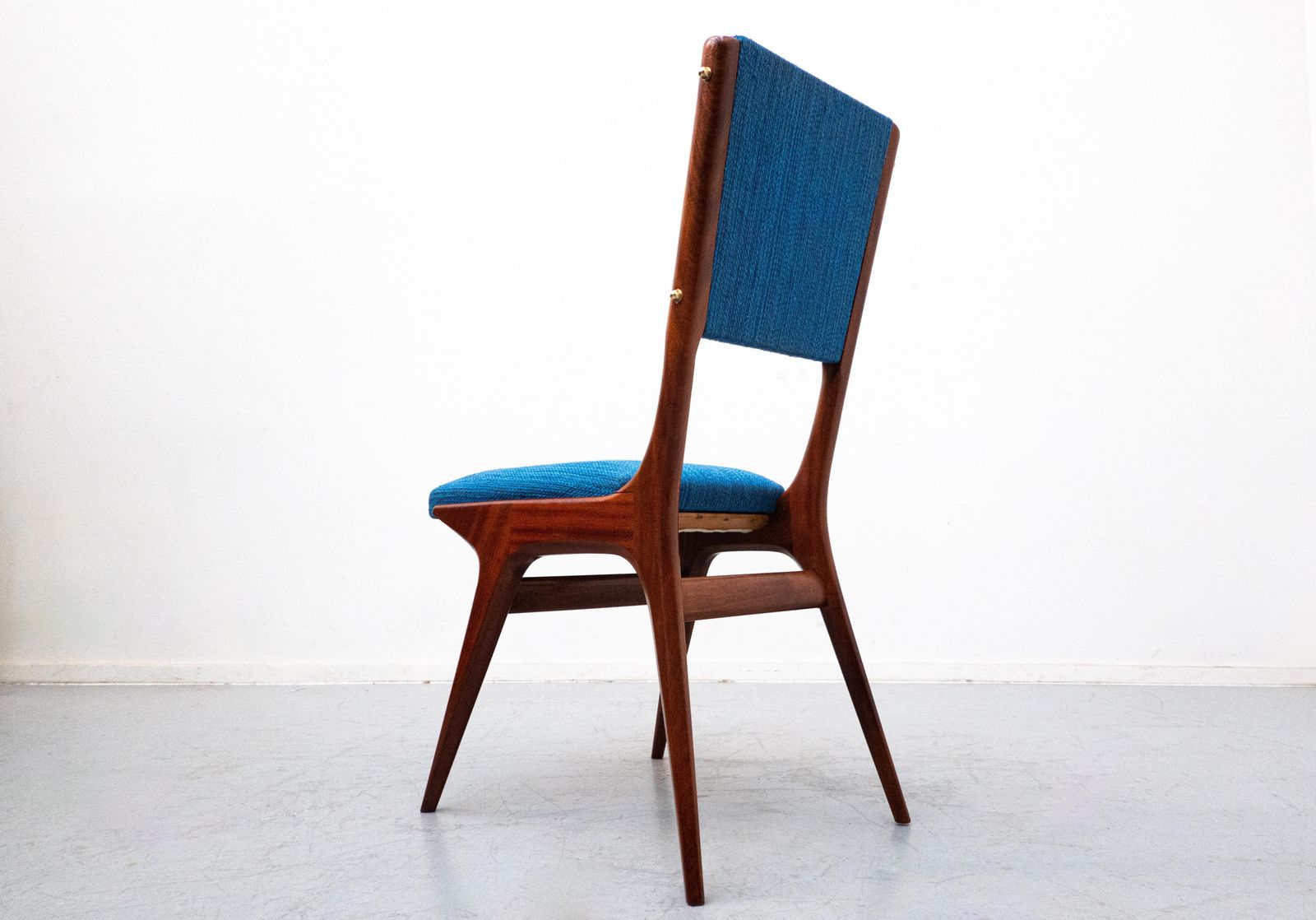 12347.0 Set Of 6 Blue Chairs Model 634 By Carlo De Carli For Cassina, Italy , 1950s photo