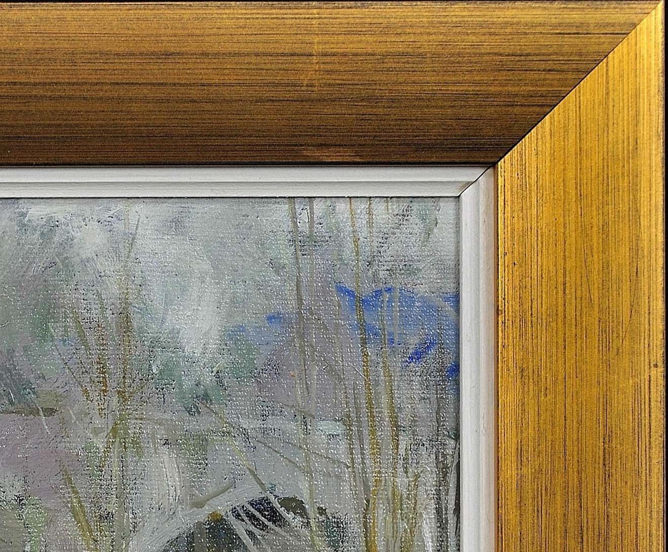 Anthony Morris B.1938.  English. Llangynidr Bridge Over The River Usk, Wales In Winter. Oil On Board. Framed .Powys. Crickhowell. Welsh Landmark. photo vintage