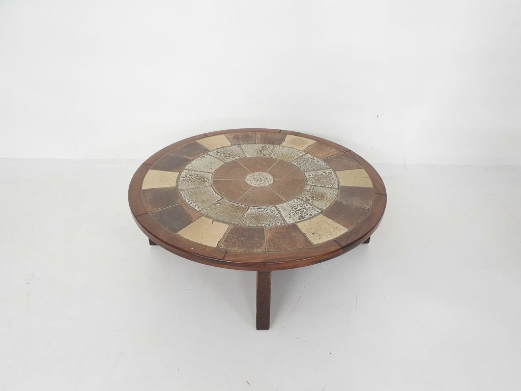 Tue Poulsen For Haslev Møbelsnedkeri, Stone And Oak Coffee Table, Denmark 1960's photo 2549.6639999999998