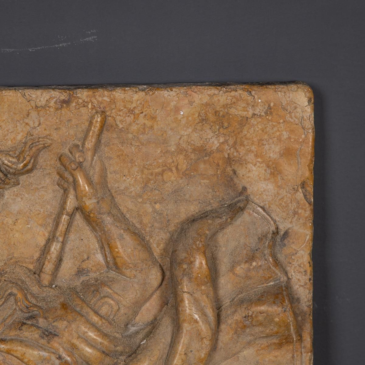 19th Century Italian Marble Plaque Of George Slaying The Dragon, C.1870 photo vinterior