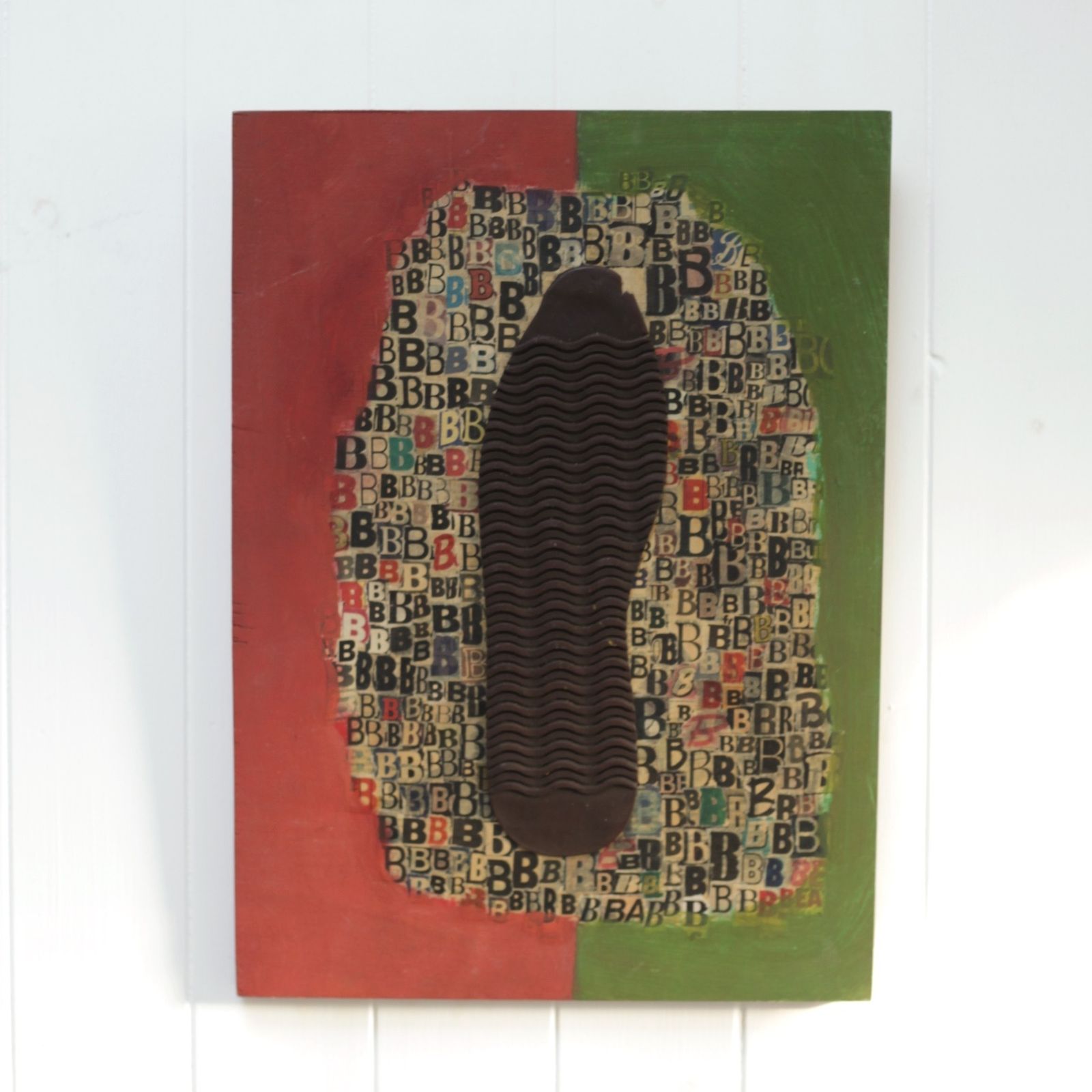 1980's Postmodern Mixed Media Collage Artwork Or Painting // Signed Original Work
