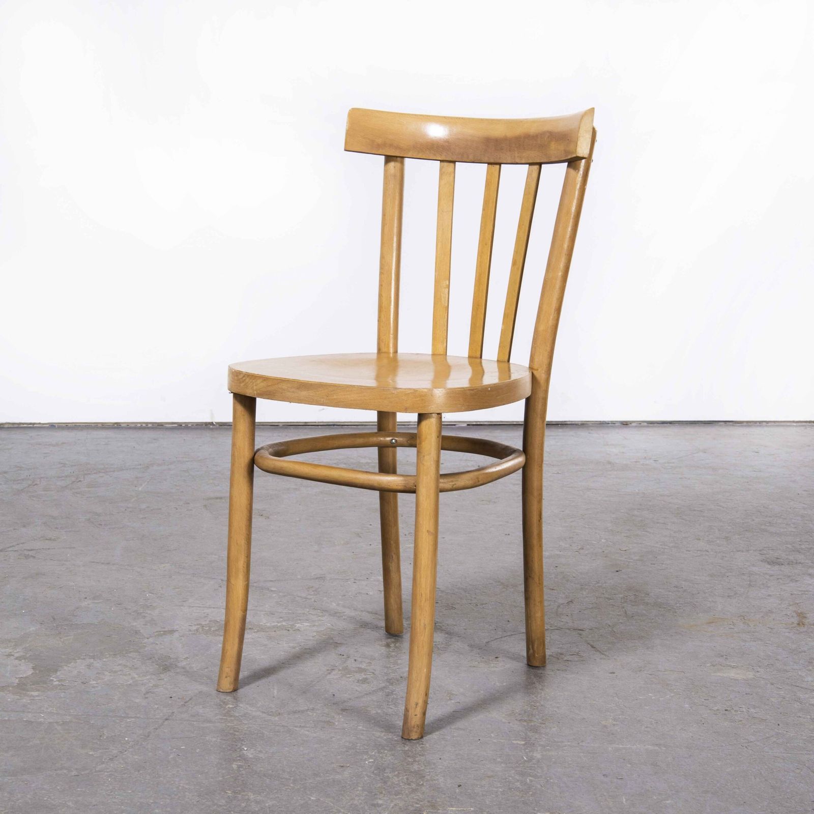 1970’s Baumann Bentwood Bistro Dining Chair – Round Seat – Set Of Eight photo for sale