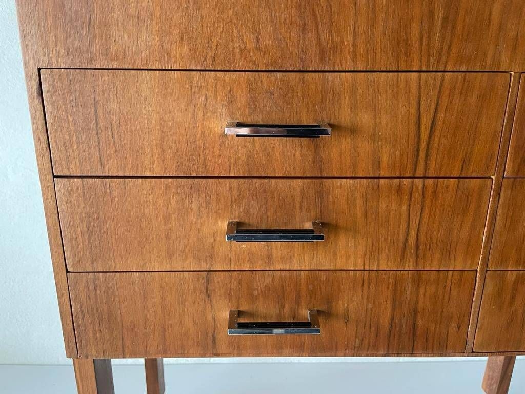 Mid Century Modern Wood Buffet With 6 Drawer, 1960s, Italy photo Furniture