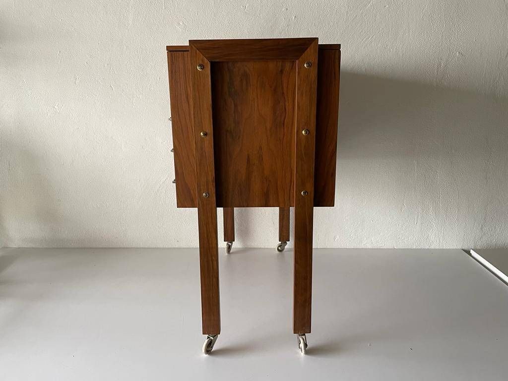 Mid Century Modern Wood Buffet With 6 Drawer, 1960s, Italy photo vintage