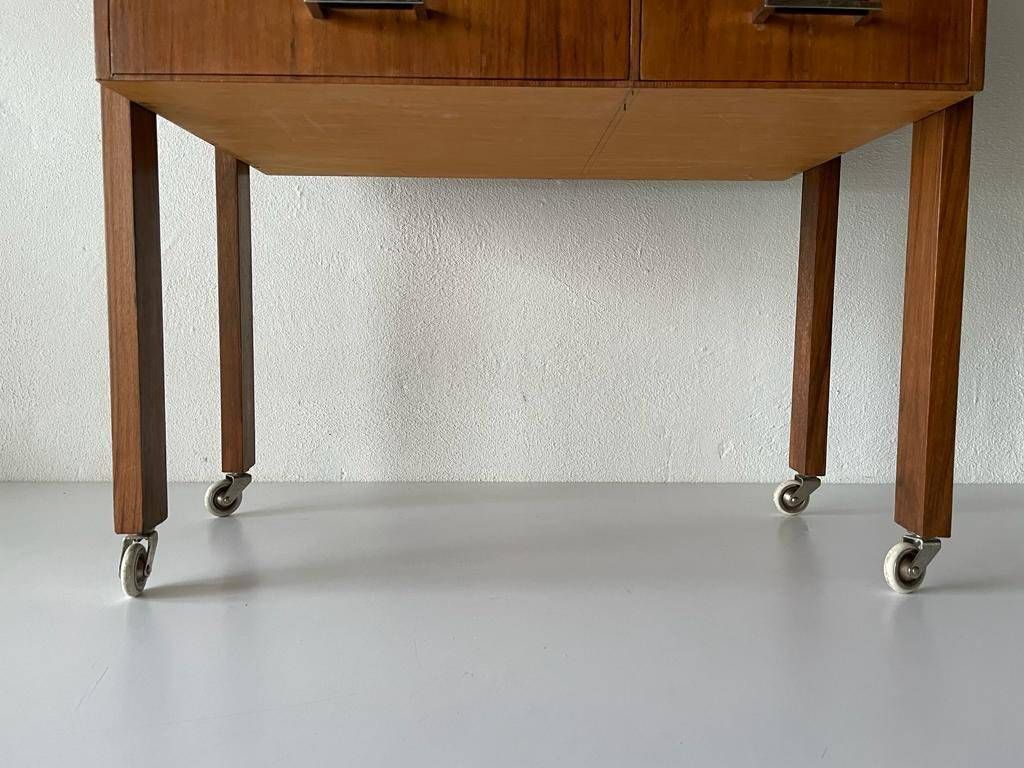 photo furniture Mid Century Modern Wood Buffet With 6 Drawer, 1960s, Italy
