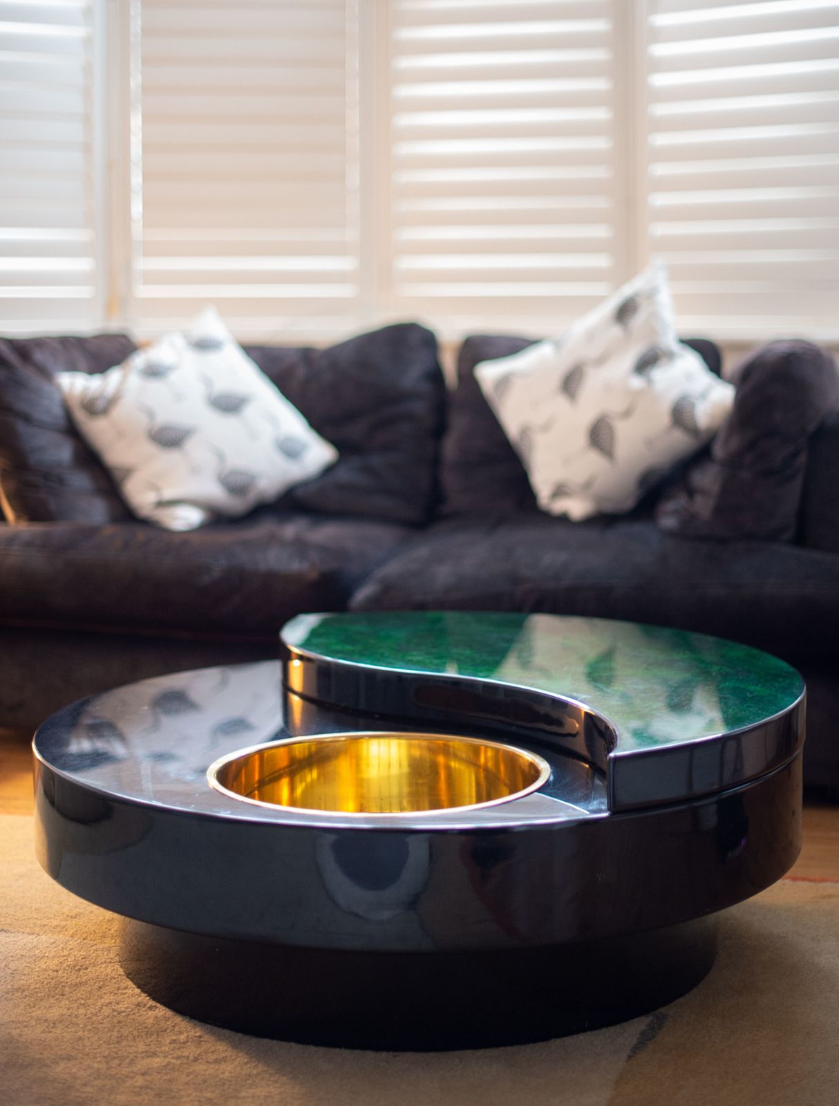 Revolving Yin Yang Coffee Table Designed By Willy Rizzo And Manufactured By Studio Willy Rizzo, Italy 1970's photo buy