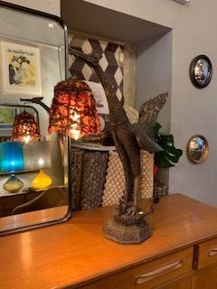 Hand Made Bronze Garuda Lamp Made In Thailand photo Lighting