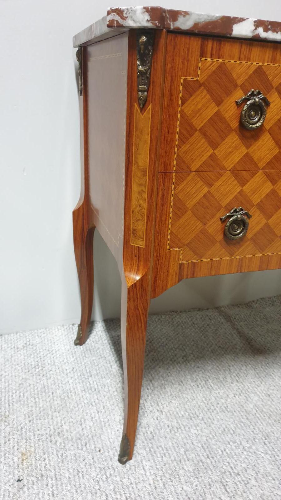 French Marquetry Commode Chest Of Two Drawers photo Furniture