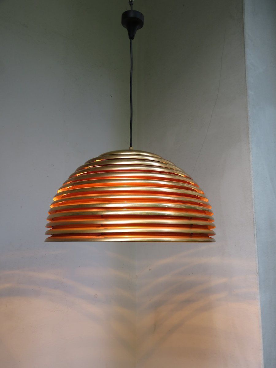 5639/S Saturno Gold Plated Pendant Light By Kazuo Motozawa For Staff, 1970s photo vintage