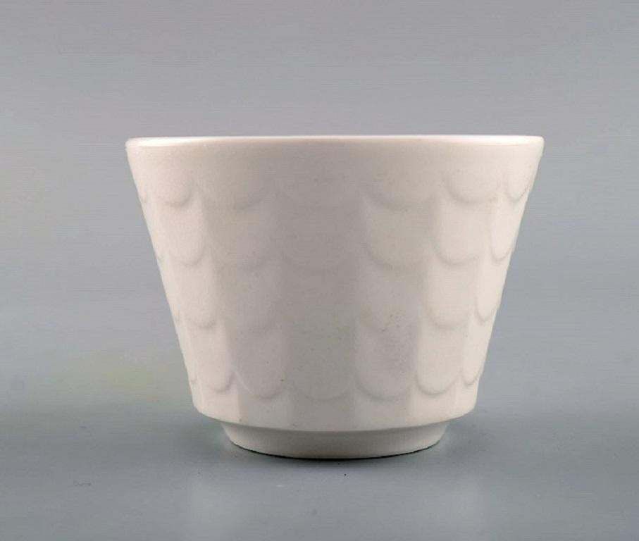 Wilhelm Kåge For Gustavsberg, Four Flower Pot Covers In Porcelain, 1960s photo Home Decor