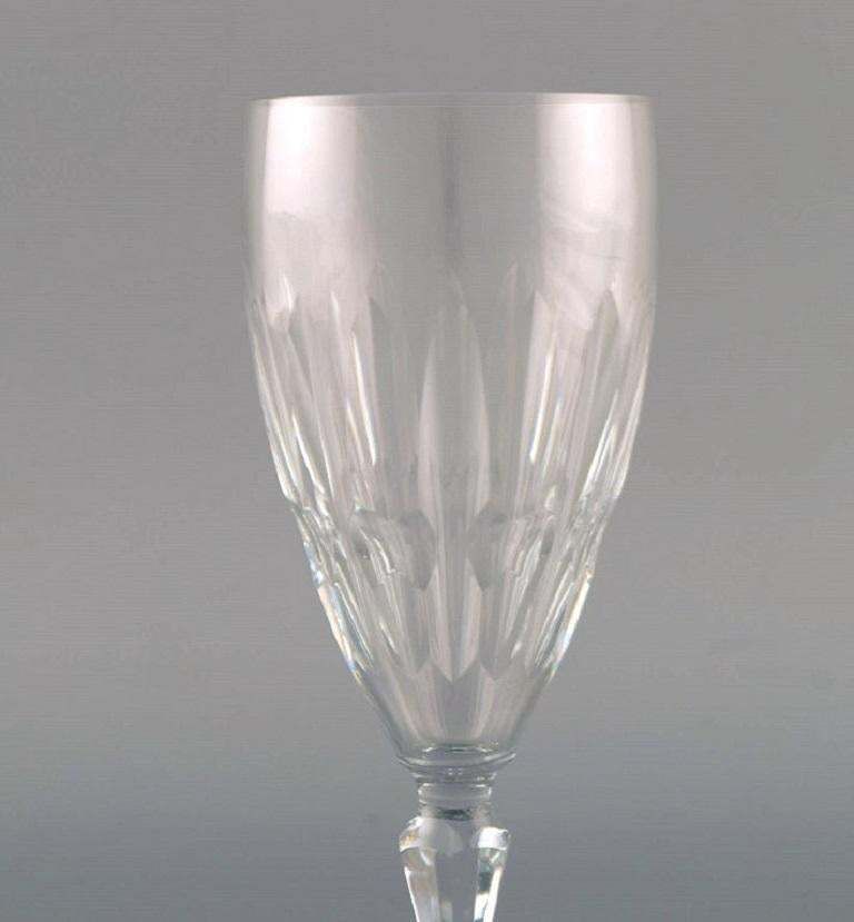 Baccarat, France, Eight Art Deco Red Wine Glasses In Crystal Glass photo Home Decor