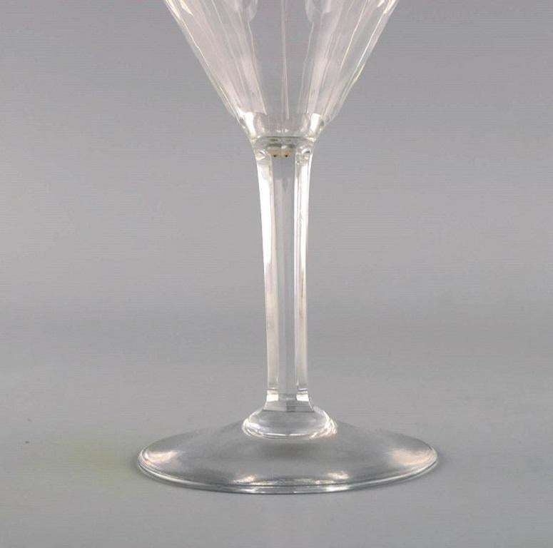 Baccarat, France, Nine Red Wine Glasses In Clear Mouth Blown Crystal Glass photo 551.0
