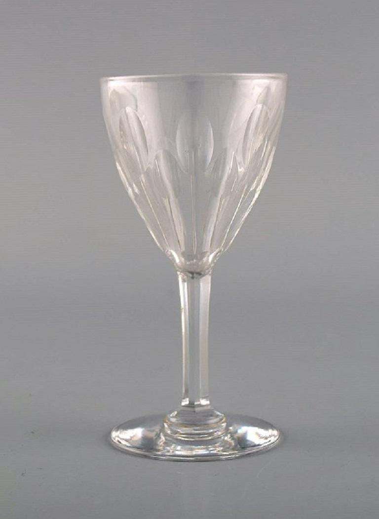 Baccarat, France, Seven Tallyrand Glasses In Clear Mouth Blown Crystal Glass photo 383.0