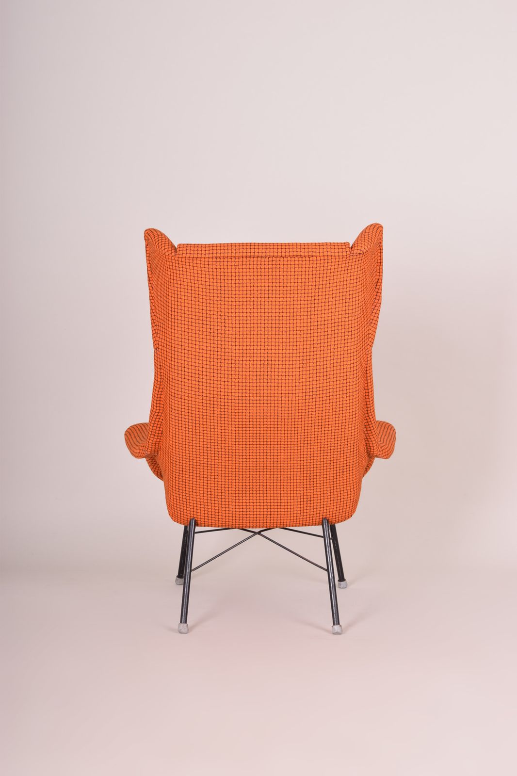 Orange Mid Century Modern Armchair, Made In 1960s Czechia. Restored. Navratil. photo 850.0
