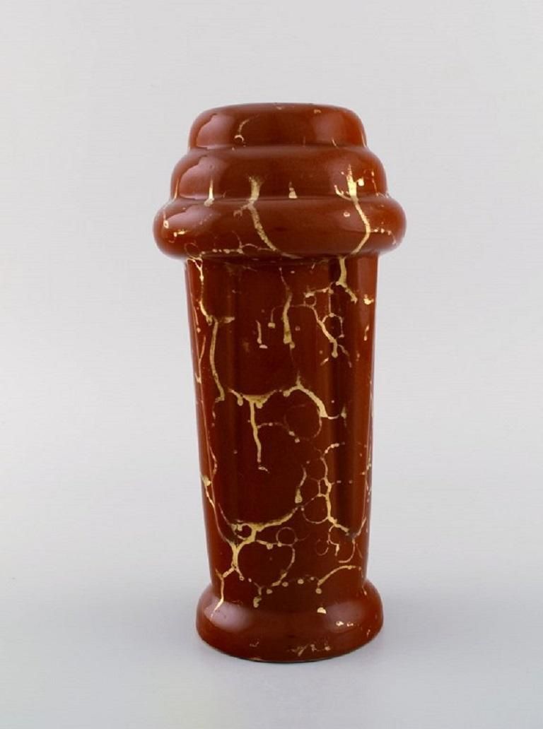 Lucien Brisdoux, France, Art Deco Vase In Glazed Stoneware, 1930/40s photo furniture