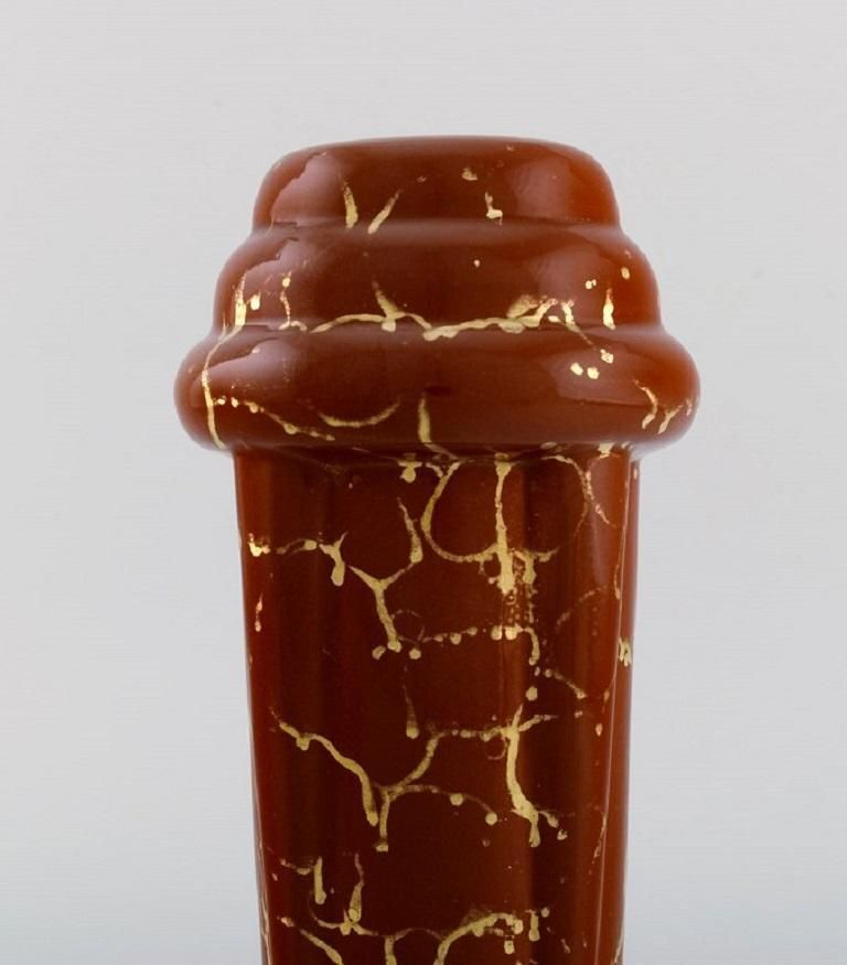 Lucien Brisdoux, France, Art Deco Vase In Glazed Stoneware, 1930/40s photo Home Decor