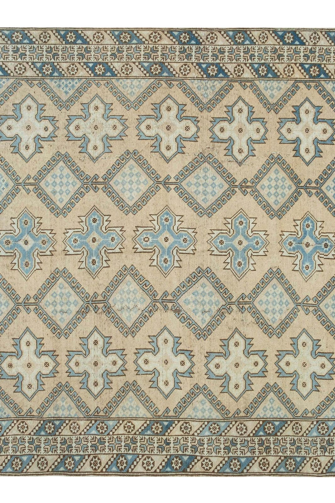 photo for sale 1930's Vintage Turkish Hand Knotted Rug 6'7" X 9'10"